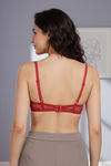Zivame Beautiful Basics Padded Wired Medium Coverage T-Shirt Bra - Chinese Red — thumbnail 3